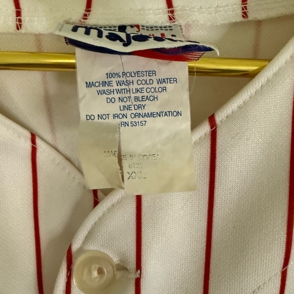 Vintage majestic Philadelphia Phillies pinstripe baseball jersey no name,unisex - Picture 6 of 9